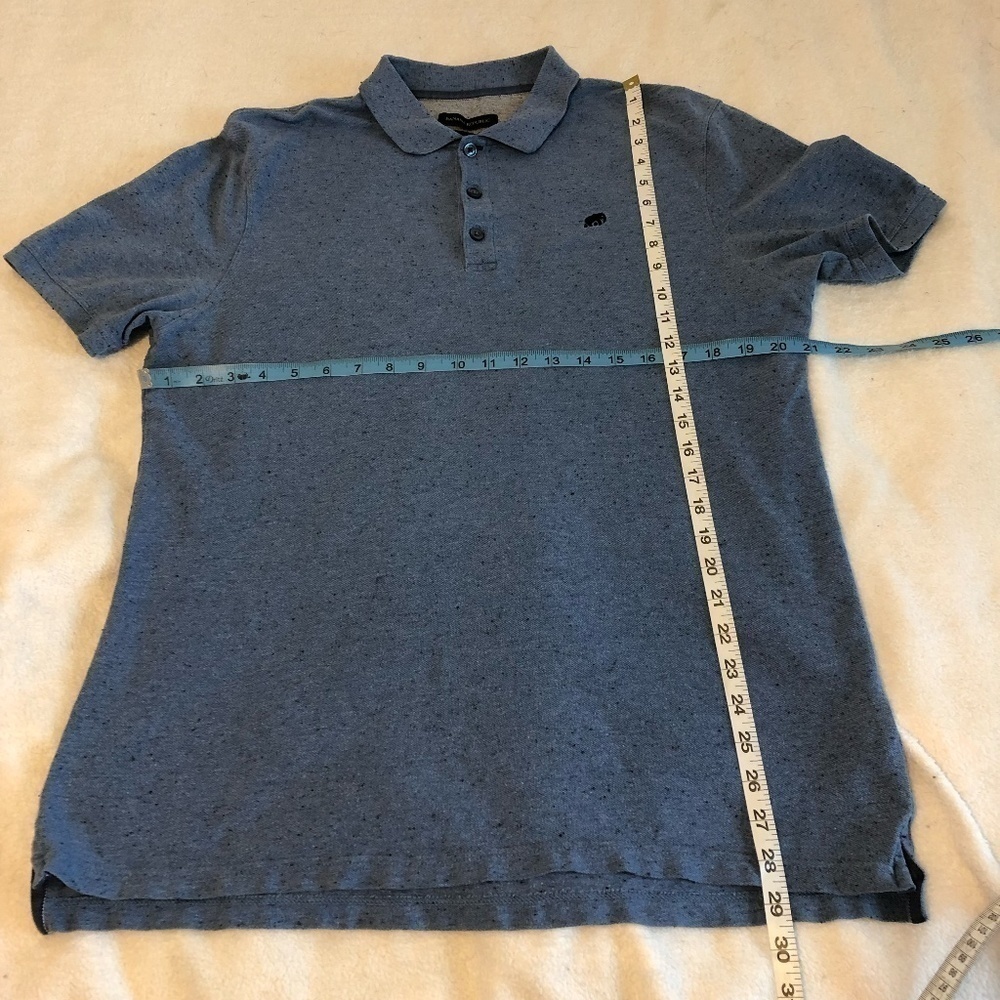 Banana Republic Polo Shirt Men's Size Large Blue Standard Fit Elephant Logo - Picture 6 of 8